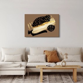 Obraz - Abstrakcia golden brown N⁰3 (90x60 cm)