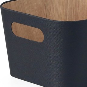 Kitchisimo Set 2 úložných košíkov 31 × 23 × 16 cm, čierna, L