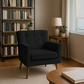 Kreslo Kioni látka cord - čierna