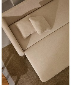 Krémová ženilková rozkladacia rohová pohovka (pravý roh/s leňoškou) Laira – Kave Home