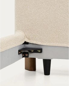 Béžová čalúnená dvojlôžková posteľ bez roštu 160x200 cm Odina – Kave Home