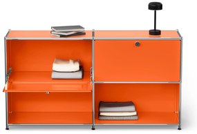 Kovový regál »CN3« s výklopnými priehradkami, oranžový