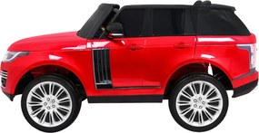 Ramiz Range Rover HSE lakované detské auto pre 2 deti červené SUV + ovládač na diaľkové ovládanie + audio panel