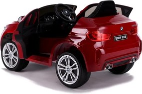 LEAN CARS Elektrické auto BMW X6 SUV červené lakované LED MP3