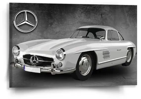Sablio Obraz Mercedes-Benz 300 SL Sivé pozadie - 60x40 cm