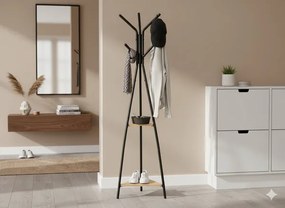 Stojanový vešiak TARES čierny LOF5400