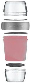 Westmark Trojdielna dóza na jedlo, 1150 ml, ružová