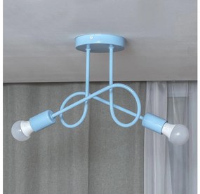 Prisadený luster OXFORD 2xE27/15W/230V modrá