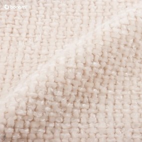 Krémovobiela čalúnená dvojlôžková posteľ s úložným priestorom s roštom 160x200 cm Bellis – Micadoni Home