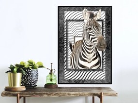 Plagát v ráme-Zebra in the Frame