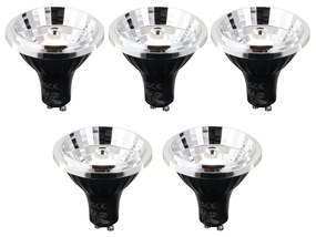 Sada 5 GU10 3-krokové stmievateľné LED žiarovky Kelvin 70mm 6W 500 lm 2200 - 3600K