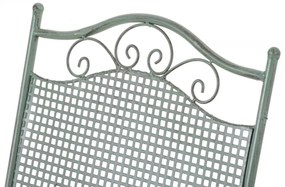 Kovová skladacia stolička Kiran (SET 2 ks) - Zelená antik