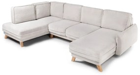 Béžová menčestrová rozkladacia rohová pohovka (ľavý roh/do tvaru "U") Tori – Bonami Selection