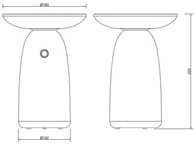 Globo 36625W - LED Stmievateľná solárna dotyková lampa LED/10W/230V IP54 biela