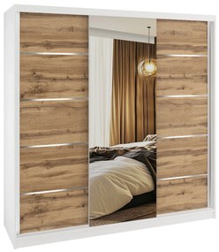 Šatníková skriňa SERENITY 200 cm dub wotan mat MT SERENITY SZP5/0/W/DW/0/HIAL