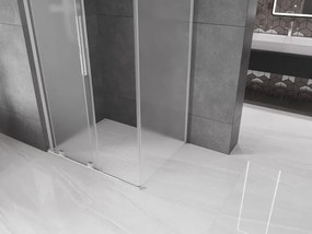 Mexen Velar L, sprchový kút s posuvnými dverami 120 x 75 cm, 8mm sklo námraza, chrómová, 871-120-075-33-01
