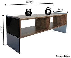 TV stolík/skrinka Vamebo 2 (orech + dymová) . Vlastná spoľahlivá doprava až k Vám domov. 1095365