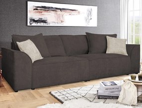 Pohovka John, hnedá látka so štruktúrou