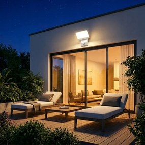 LED Vonkajšie nástenné svietidlo so senzorom LED/18W/230V IP44 biele