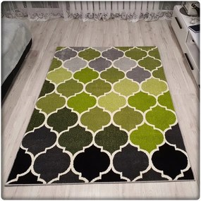 Dekorstudio Moderný koberec SUMATRA - Zelený marocký vzor Rozmer koberca: 140x190cm