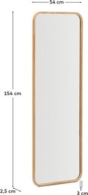 Nástenné zrkadlo s dreveným rámom 54x154 cm Milsa – Kave Home