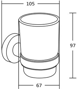 Mexen príslušenstvo, TIBER držiak na kefku, chróm, 7050538-00