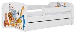 Detská postieľka Babydreams zvieratká biela