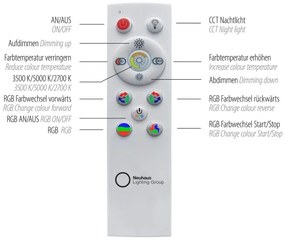 Leuchten Direkt 15411-21- LED RGB Stmievateľné stropné svietidlo CYBA LED/26W/230V + DO