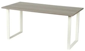 Kancelársky stôl Viva Square, 180 x 80 x 75 cm, rovné vyhotovenie, podnožie biele, dub oyster