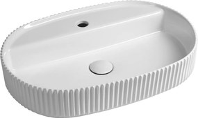 Isvea Isvea, SINTESI keramické umývadlo na dosku, 60x40cm, biela, 10SI65060