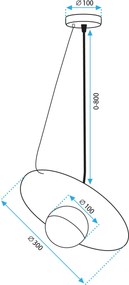 Toolight Toolight, stropné svietidlo 1xG9 APP1417-CP, zlatá-čierna, OSW-02464