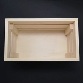 AMADEA Drevená debnička na bylinky z masívneho dreva s možnosťou popisu, 24x14x11,5 cm