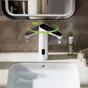 Dotykový prietokový ohrievač vody 3000W/230V IPX4 s LED displejom, biely