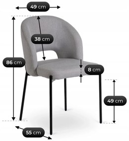 PROXIMA.store - Čalúnená glamour stolička BROS FARBA: béžová, FARBA NÔH: čierna