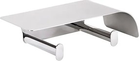 Bemeta Design ORGANIC: Držiak toaletného papiera, dvojitý, s poličkou, nerez - 157112161