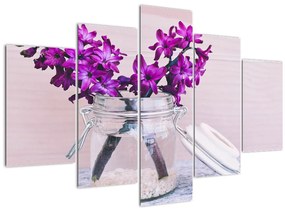 Obraz fialových kvetín (150x105 cm)