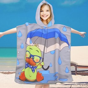 Detské pončo DUCK SPLASH sivé Rozmer: 60 x 120 cm