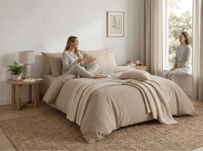 Krepové obliečky TAUPEXA svetlohnedé Rozmer obliečky: 2 ks 70 x 90 cm | 200 x 220 cm