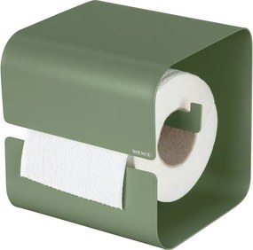 Zelený oceľový držiak na toaletný papier bez vŕtania Turbo-loc Lizan – Wenko