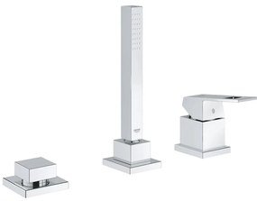 GROHE Eurocube - Páková vaňová 3-otvorová batéria, chróm 19966000