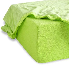 Plachta posteľná zelená froté EMI: Plachta 180x200