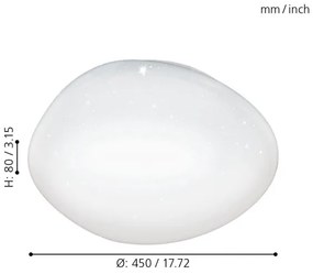 Eglo 98227 - stmievateľné stropné LED svietidlo SILERAS-A LED/24W/230V Ø45 cm + diaľkové ovládanie
