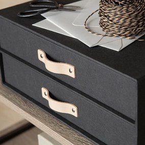 Kancelársky organizér BIRGER zo 100% recyklovateľného papiera, čierny