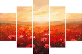 Obraz - Pole vlčích makov (150x105 cm)