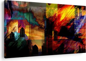 Obraz - Farebná abstrakcia mesta (90x60 cm)