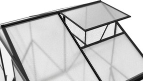 Skleník so základňou BestBerg BBGH-406B / 2,5 m² / 130 × 190 × 194 cm / čierna