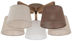 Brilagi - Prisadený luster LATTE SABIA 5xE27/15W/230V borovica/mix