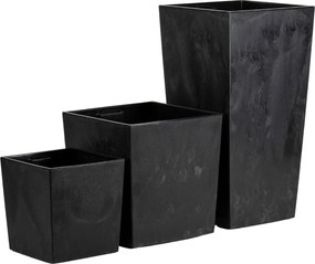 Květináč Porto 75x39,6 cm černý beton