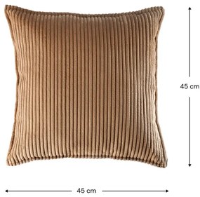 Hnedý menčestrový detský pohovkový vankúš Block – Wigiwama