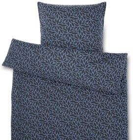 Posteľná bielizeň zo zimného džerseja, tmavomodrá, štandardná veľkosť